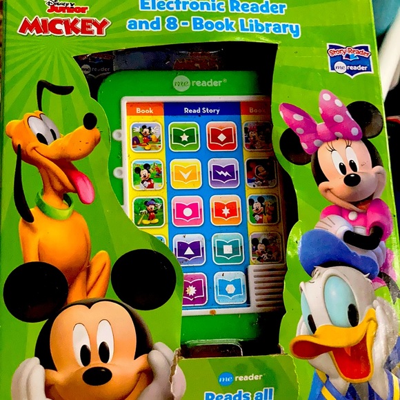 Disney Other - Disney Mickey Mouse Electronic Reader & 8-Book Library NEW
